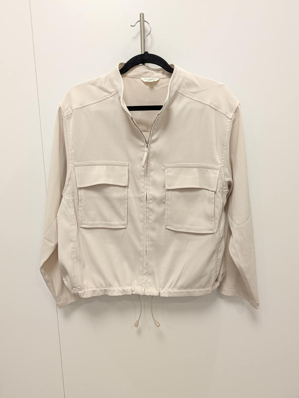 Max Studio Cream Women's Zip-Front Jacket